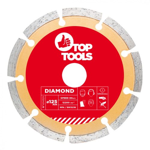 Top Tools Gyémánt vágókorong 125 mm szegmentált