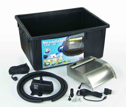 Vízeséselem LED 30 cm szett + pumpa Xtra 2300 + Quadro I + kiegészítők Nevada