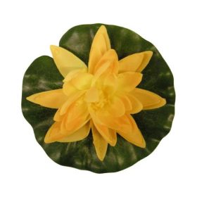 Selyemvirág, tavirózsa 14cm sárga