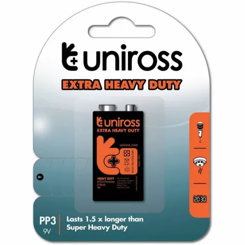 Uniross féltartós 9V elem (6F22) B1