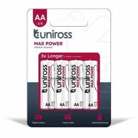 Uniross max power alkáli ceruza elem AA (LR6) (1,5V) B4