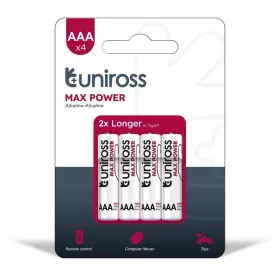 Uniross max power alkáli mikro elem AAA (LR03) (1,5V) B4