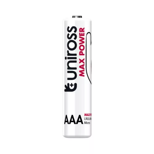 Uniross max power alkáli mikro elem AAA (LR03) (1,5V) B4