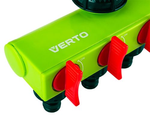 Verto 4 utas vízelosztó, csapcsatlakozó, zárható