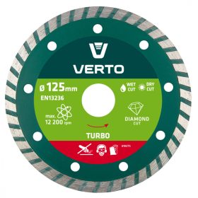 Verto gyémánt vágókorong 125 mm turbo