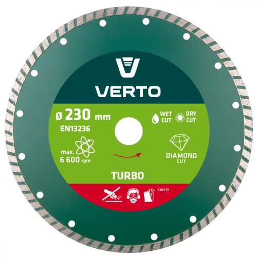Verto gyémánt vágókorong 230 mm turbo