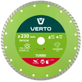 Verto gyémánt vágókorong 230mm turbo
