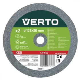 Verto köszörűkorong 125 mm 2 db, P60