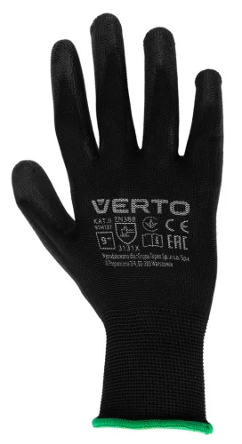 Verto kesztyű, pu bevonat, 8"