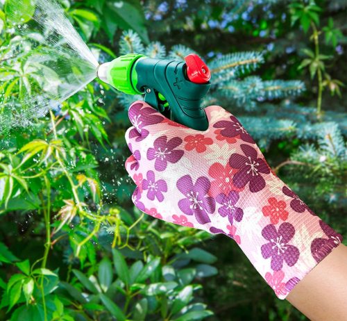 Verto kertész kesztyű, poliészter, virágmintás, 9"