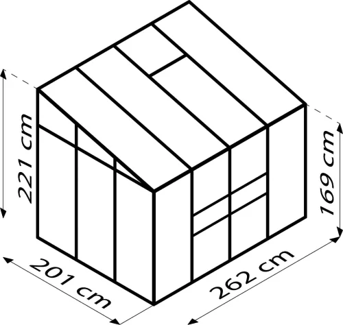 Üvegház 6 mm zöld színű Ida 5200 PC
