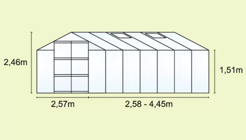 Üvegház 4 mm ezüst színű Uranus 6700 PC