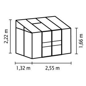 Üvegház 4 mm ezüst színű Ida 3300 PC