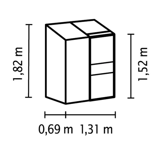 Üvegház 6 mm ezüst színű Ida 900 PC