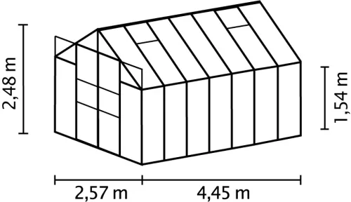 Üvegház Uranus 11500 PC 6 mm fekete szín