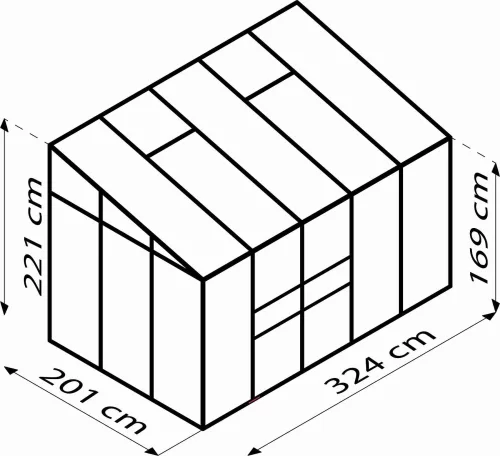 Üvegház 4 mm ezüst színű Ida 6500 PC