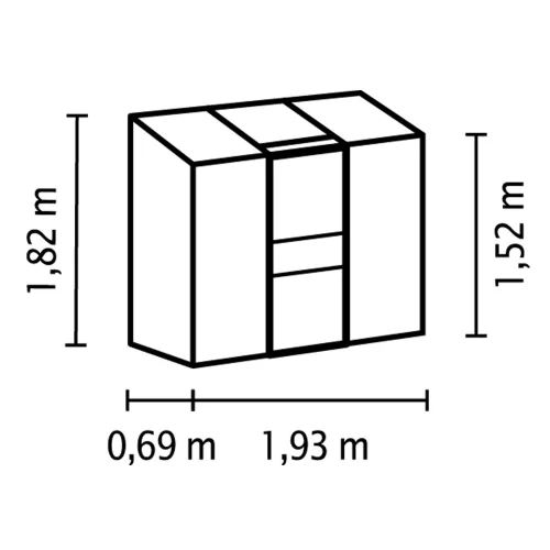 Üvegház 6 mm Ida PC 1300 fekete