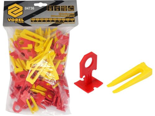 Vorel csempeszintező készlet 50 talpelem 50 ék 3 mm