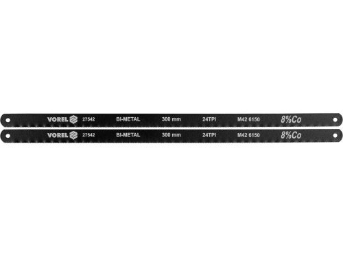 Vorel fém fűrészlap 300 mm 24 TPI 2 db CrV+Co8%