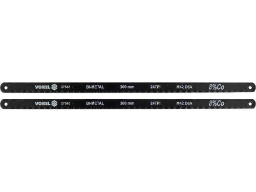 Vorel fém fűrészlap 300 mm 24 TPI 2 db D6A+Co8%