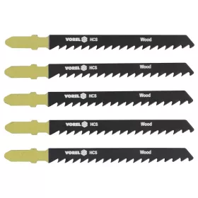 Vorel dekopír fűrészlap 5 részes T szárral 100 mm, 6 tpi feketített