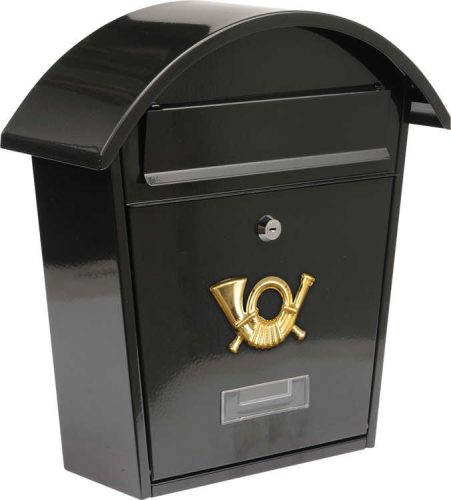 Vorel Postaláda ívelt fekete 380x320x105 mm