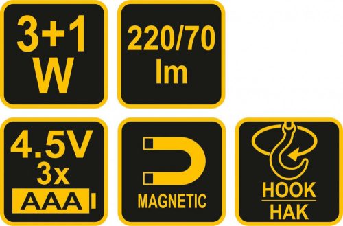 Vorel szerelőlámpa felakasztható 220 lm 3 W