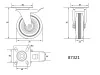 Vorel ipari kerék forgó, fékkel 75 mm 40 kg fekete