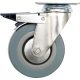 Vorel ipari kerék fékkel, forgó, villás 100 mm 45 kg szürke
