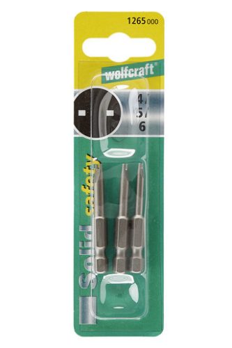 Wolfcraft 3db csavarozó bit Safety 50mm Spanner S4,5,6