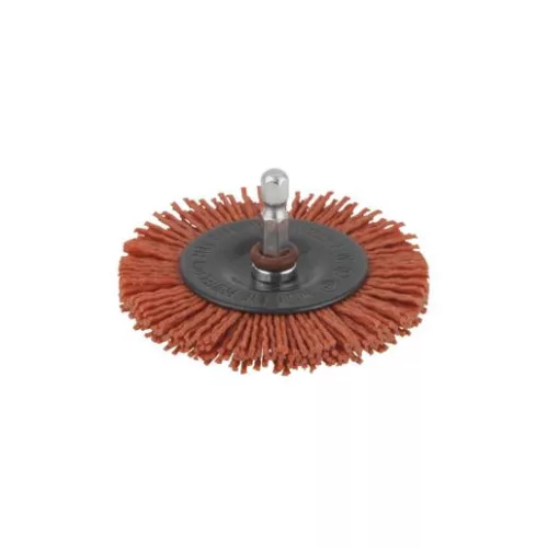 Wolfcraft nejlonszálas kefe Ø100mm S=6mm durvaszemcsés