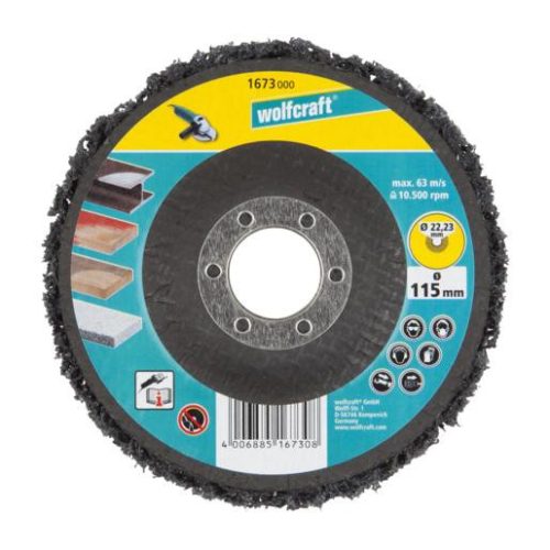 Wolfcraft univerzális tisztítókorong, SiC szemcsés, Ø125x22.2mm, sarokcsiszolóhoz
