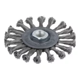 Wolfcraft drótkorong kefe acélszálas, fonott, Ø115mm M14, sarokcsiszolóhoz
