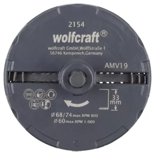 Wolfcraft szuper lyukfűrész 3 részes ø60,67,74 mm