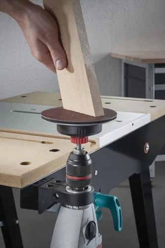 Wolfcraft kombinált gumitányér fúrógéphez - 125 mm, tépőzáras, befogás: 8 mm fixoflex