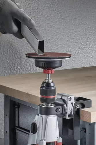Wolfcraft kombinált gumitányér fúrógéphez - 125 mm, tépőzáras, befogás: 8 mm fixoflex