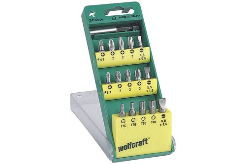 Wolfcraft 16 db-os Bit Box Kombi Solid 16 részes