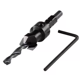 Wolfcraft előfúró süllyesztővel teraszlapcsavarhoz, hatszögszárú, 4.5-12mm 45°