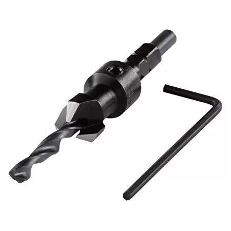 Wolfcraft előfúró süllyesztővel teraszlapcsavarhoz, hatszögszárú, 4.5-12mm 45°