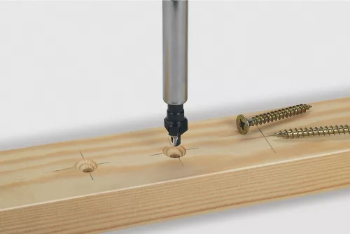 Wolfcraft süllyesztő vezetővel WS, 4-10mm, hatszögszárú