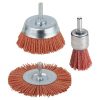 Wolfcraft nejlonkefe készlet 3 részes, S=6mm, Ø25,45,75mm, fúrógéphez