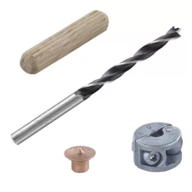 Wolfcraft 6mm fatipli készlet jelölővel, fúróval, mélységállítóval
