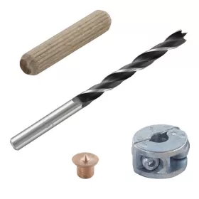 Wolfcraft 8mm fatipli készlet jelölővel, fúróval, mélységállítóval