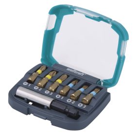 Wolfcraft bitkészlet Diamant bit-Box, 7 részes (PH1,2,3;PZ1,2,3), gyémántszemcsés, mágneses bittartóval