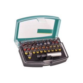 Wolfcraft bit-Box csavarozó bit készlet Solid, 32 részes: mágneses bittartó, SL/PH/PZ/Hex/T