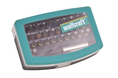 Wolfcraft bit-Box csavarozó bit készlet Solid, 32 részes: mágneses bittartó, SL/PH/PZ/Hex/T