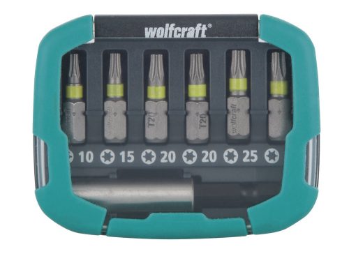 Wolfcraft bit-Box csavarozó bit készlet Solid, 7 részes: mágneses bittartó, T 10/15/20/25