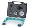 Wolfcraft Lyukfűrészkészlet elektro- és szaniterinstallációhoz BiM 25,29,35,51,68mm + 2db hatszögszárú adapter