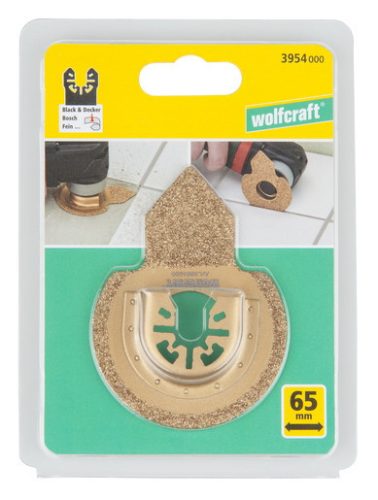 Wolfcraft 2 az 1-ben vágótárcsa és csiszolótalp HM ?65x88mm rezgőkéses gépekhez (ragasztómaradvány, fuga)