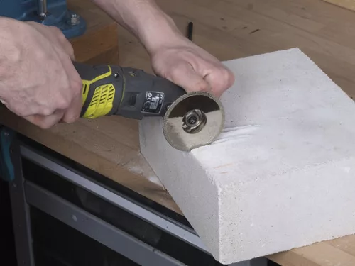 Wolfcraft vágótárcsa gyémántszemcsés Ø80mm rezgőkéses gépekhez (csempe, fuga, pórusbeton)